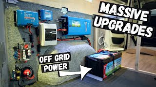 HUGE LITHIUM BATTERY UPGRADE FOR OFF GRID VAN LIFE  No Experience Van Build [upl. by Hanej344]