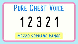 12321 Pure Chest Voice Vocal Warm Up Mezzo Soprano Range [upl. by Burkhard]