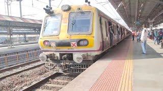 csmt fast local train on the way railway station video  fast local train video on railway station [upl. by Aligna]