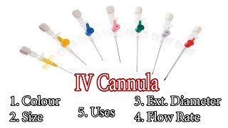 IV Cannula Colour And SizeCannula Types And Uses [upl. by Htebasil]