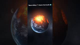 Alian Attack 😮 space vfx nasa blender cgi moon 3d earth iss solar [upl. by Navar111]