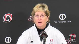 Omaha Volleyball News Conference Nov 14 [upl. by Karalee413]