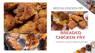 Chicken special fryBreaded Chicken fryFried Chicken Recipe at homeA Perfect Tea Snack [upl. by Enneire]