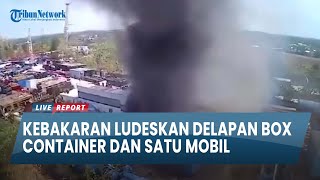 BREAKING NEWS Kebakaran Ludeskan Delapan Box Container dan Satu Mobil di Bojonegoro [upl. by Sayre]