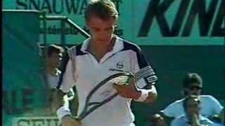 Wilander Leconte French Open 1985 2nd tie break [upl. by Notyep]