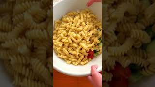 Easy Greek Pasta Salad Recipe 🇬🇷 [upl. by Ermey]