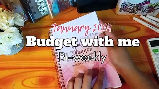 January 2024 First BIWEEKLY budget  Zero based budget [upl. by Llerref632]