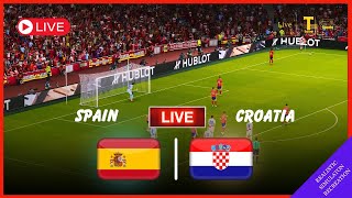 LIVE España vs Croacia EN VIVO Eurocopa 2024 Partido en vivo hoy  Simulación de videojuego [upl. by Westland]