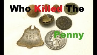 Metal Detecting Central MA uncovers Silver Copper and the Bullet that shot the Penny [upl. by Ahsinnor]