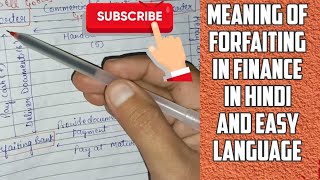 Forfaiting in Banking and finance in hindi and easy language [upl. by Sesom20]