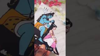 shiva glass painting on arcylic sheets shorts viral trending mahadev mahakal [upl. by Noffihc189]