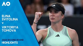 Elina Svitolina v Viktoriya Tomova Highlights  Australian Open 2024 Second Round [upl. by Irrek]