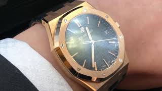 AUDEMARS PIGUET  AP 愛彼 皇家橡樹系列 15500OR [upl. by Nonac]