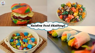 Cooking amp Eating Only Rainbow Food for 24 Hours  Rainbow Colour Food Challenge  Hunger Plans [upl. by Drofxer]