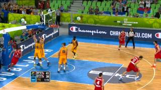 Play of the Game N Bjelica UKRSRB EuroBasket 2013 [upl. by Reham]