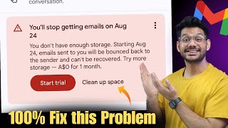 Clear gmail storage  How to fix this Problem  Gmail storage Problem Fix kaise kre [upl. by Lathe908]