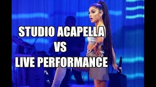 Ariana Grande Studio Acapella vs Live Performance [upl. by Eninej]