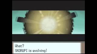 Pokemon Platinum Skorupi Evolves To Drapion [upl. by Luelle]