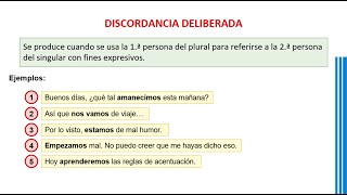 Concordancia gramatical y discordancia deliberada en el español [upl. by Rogerio]