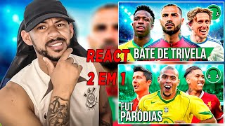 ♫ BATE DE TRIVELA pt 1 e 2  Paródia BAILE DE FAVELA  MC João  REACT 2 em 1 [upl. by Ibot751]