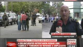 C5N  POLICIALES ASALTO Y TIROTEO EN CASEROS PARTE 4 [upl. by Alihs]