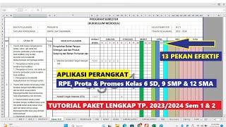 Aplikasi Perangkat RPE Parota dan Promes TP 20232024 Gratis [upl. by Innavoeg]