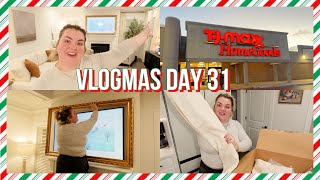 HOMEGOODS  LIVING ROOM MAKEOVER  VLOGMAS DAY 31 [upl. by Bonner]