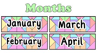 Months of the Year  Song for Kids  12 Months  January February March… [upl. by Acinnej]