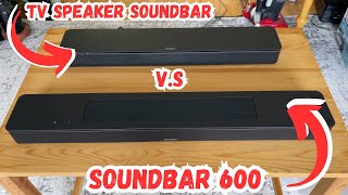 Does more MONEY  Higher Quality sound Comparison of Bose Smart Soundbar 600 vs Bose TV Speaker [upl. by Isidora902]