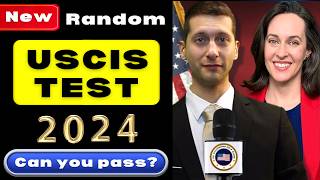 Random New 100 Civics Test 20242025 US Citizenship Official USCIS Questions Ciudadania Americana [upl. by Notxam]