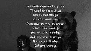 6LACK  Ex calling Lyrics [upl. by Clerissa]