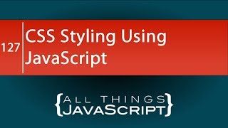 JavaScript Tip CSS Styling Using JavaScript [upl. by Schoenburg596]