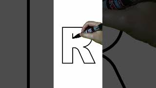 HOW TO DRAW 3D LETTER R [upl. by Burney]