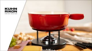 Fondue Pot induction cast iron  KUHN RIKON [upl. by Ahsitahs]