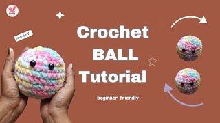 How to make crochet stress ball  Quick amp EASY for beginners crochet amigurumi [upl. by Eenalem466]