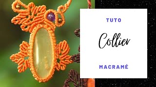 TUTO MICRO MACRAMÉ ✨Collier avec pierre • How to make macrame pendant [upl. by Nujra]