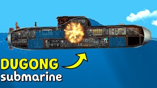 Submarine Dugong VS Bombs ◉ Floating Sandbox [upl. by Annairoc]