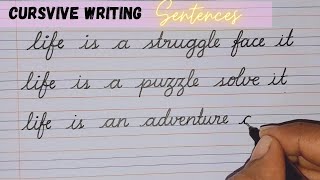 how to write in cursive handwriting  life quotes in cursive writing  handwriting practice [upl. by Ecyal]