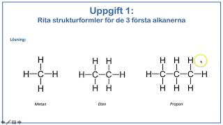 Organiska föreningar del 3  Rita och namnge alkaner alkener och alkyner [upl. by Nyliram953]