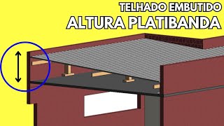 QUAL A ALTURA PARA A PLATIBANDA DO TELHADO EMBUTIDO I Cálculo da inclinação e escolha da telha [upl. by Lednek84]