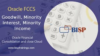 FCCs Goodwill Minority Interest Minority Income  Oracle Financial Consolidation  Oracle FCCs [upl. by Caspar45]