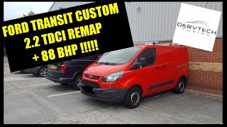 Ford Transit Custom 22 TDCI 2014 remap Dervtech 88 bhp [upl. by Selrahc]