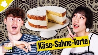 Käse Sahne Torte  Einfaches Torten Rezept zum selber machen [upl. by Nabila202]