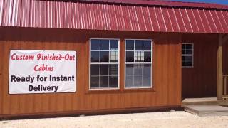 Derksen portable buildings finished out cabin Giddings Tx [upl. by Arhez]