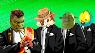 Hulk amp Chip and Dale amp Shrek  Coffin Dance Cover [upl. by Danas]