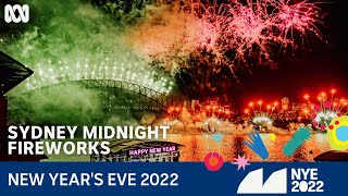 Sydney Midnight Fireworks  LIVE New Years Eve 2022 [upl. by Ileana845]