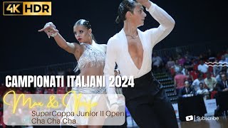 MaxampVarja  Campionati Italiani 2024  SuperCoppa FIDESM Junior II Open  Cha Cha Cha [upl. by Lilybelle]