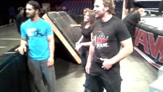 Hopping the Barricade with WWE The Shield [upl. by Jarrod]