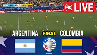 🔴Argentina vs Colombia LIVE  Final Copa América 2024 [upl. by Anaigroeg]