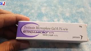 Retino A Micro 01Gel  Tretinoin 01Microsphere Gel  Retino A Micro 01Gel uses Review Hindi [upl. by Siwel]